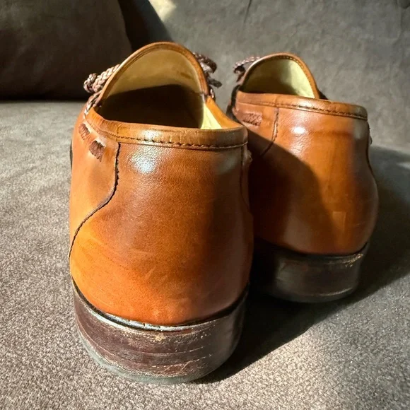 Allen Edmonds Colebrook Tan Leather Moccasin Loafers display picture 3